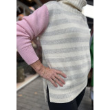 Lulu's Love - Cashmere/Merino strik - stribet/pink