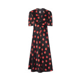 Charlotte Sparre - Smooth Dress Apples Black