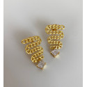ATTSTONE - Embellished Chain Earrings