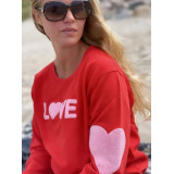 Lulu´s Love Sweatshirt - Rød/pink