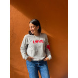 Lulu´s Love - Sweatshirt - grå/rød
