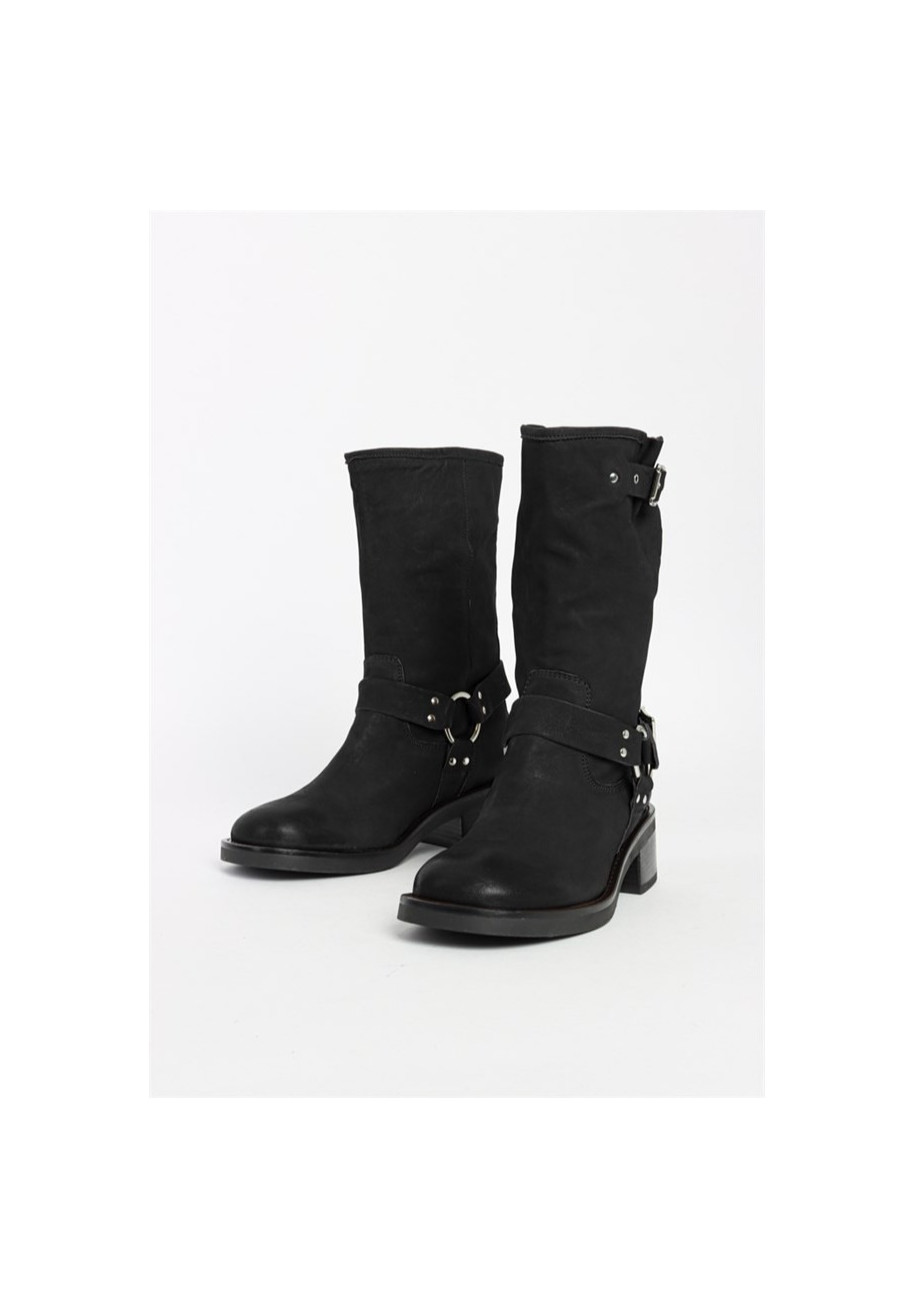 Luca kort biker boot - sort 