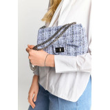 Rich & Royal - Mini tweed bag - blå