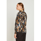 PBO Mindra Bluse - dark abstract 