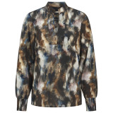 PBO Mindra Bluse - dark abstract 