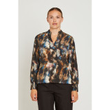 PBO Mindra Bluse - dark abstract 