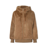 Charlotte Sparre - Hoodie Jakke - Cognac