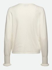 Rosemunde - Dahlia O-neck cardigan - Ivory