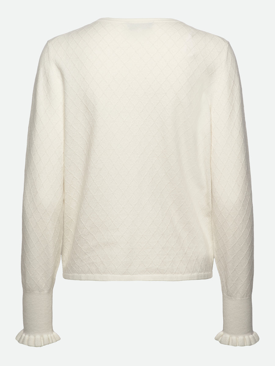 Rosemunde - Dahlia O-neck cardigan - Ivory