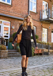 Hype the Detail - printet bluse - sort/sand