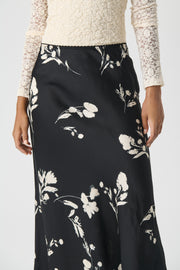 Part Two -  Laurina Skirt - Black shadow branch print