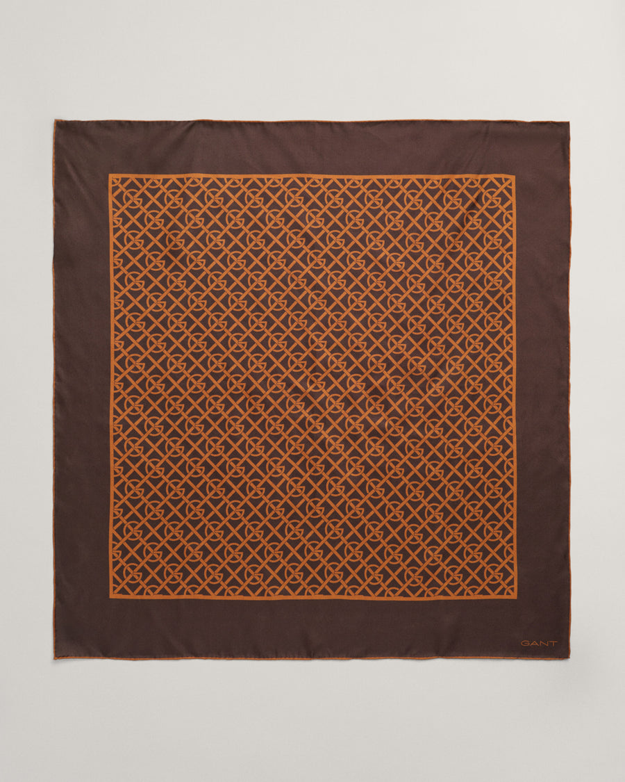 GANT - G Pattern Silk Scarf - Burnt Sugar