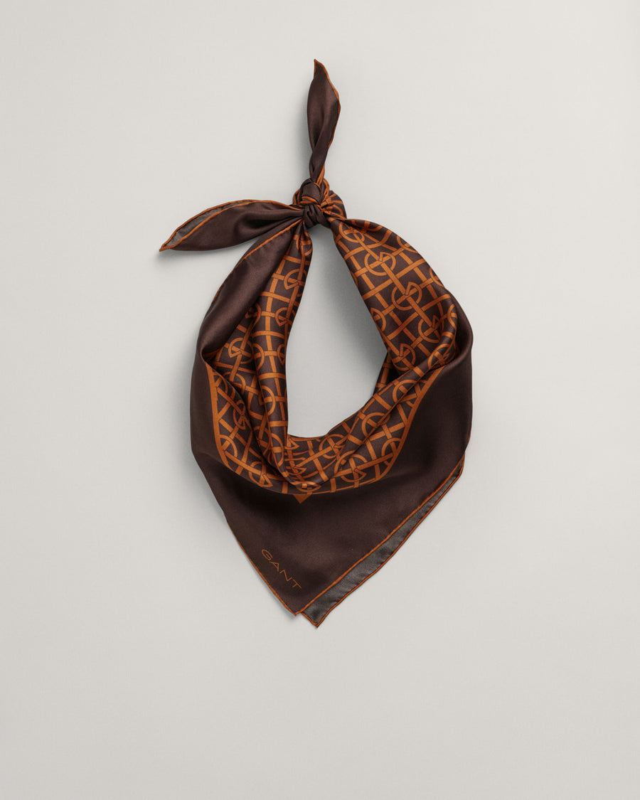 GANT - G Pattern Silk Scarf - Burnt Sugar