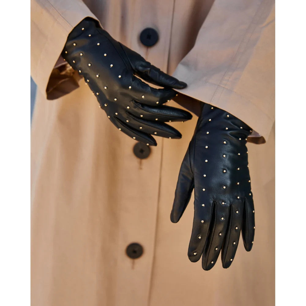 Gloves with studs Gold