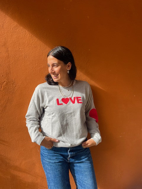 Lulu´s Love - Sweatshirt - grå/rød