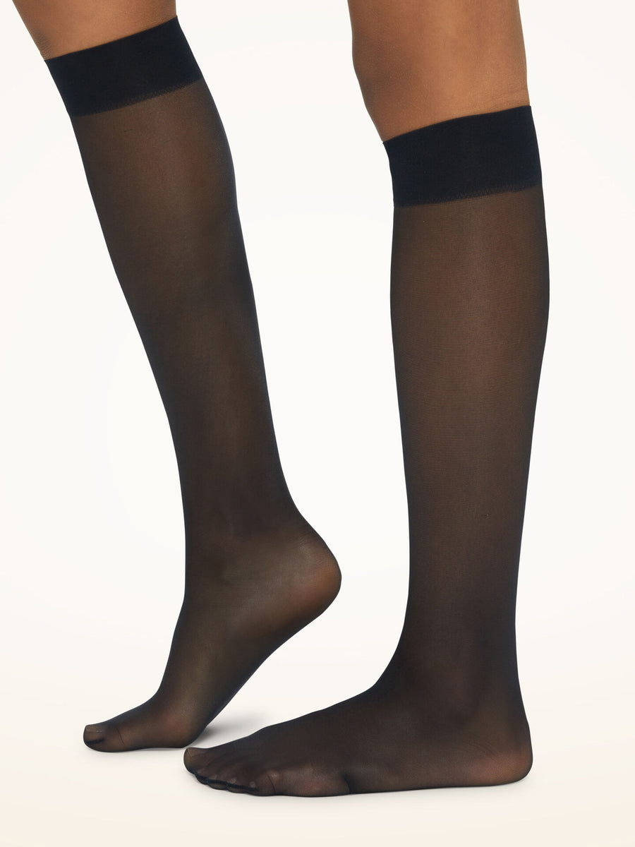 Wolford - Satin Touch 20 knæstrømpe Admiral