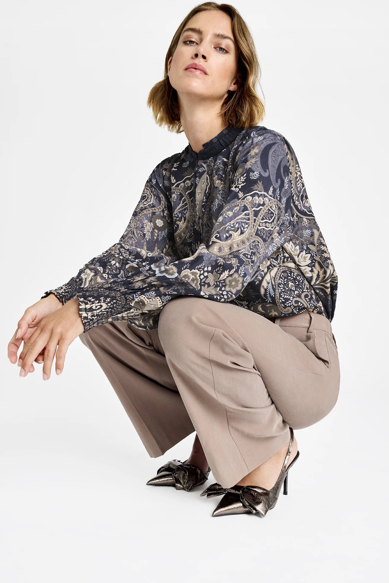 Gustav - Sikka blouse - After Midnight w. Print