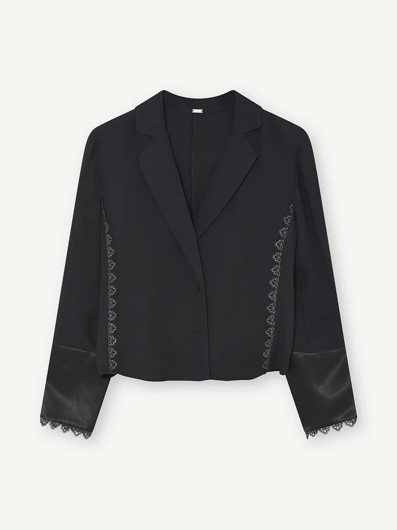 Gustav - Kahla shirt blazer - Black
