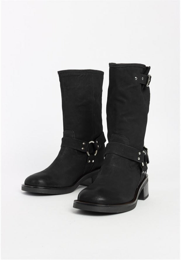 Luca kort biker boot - sort 