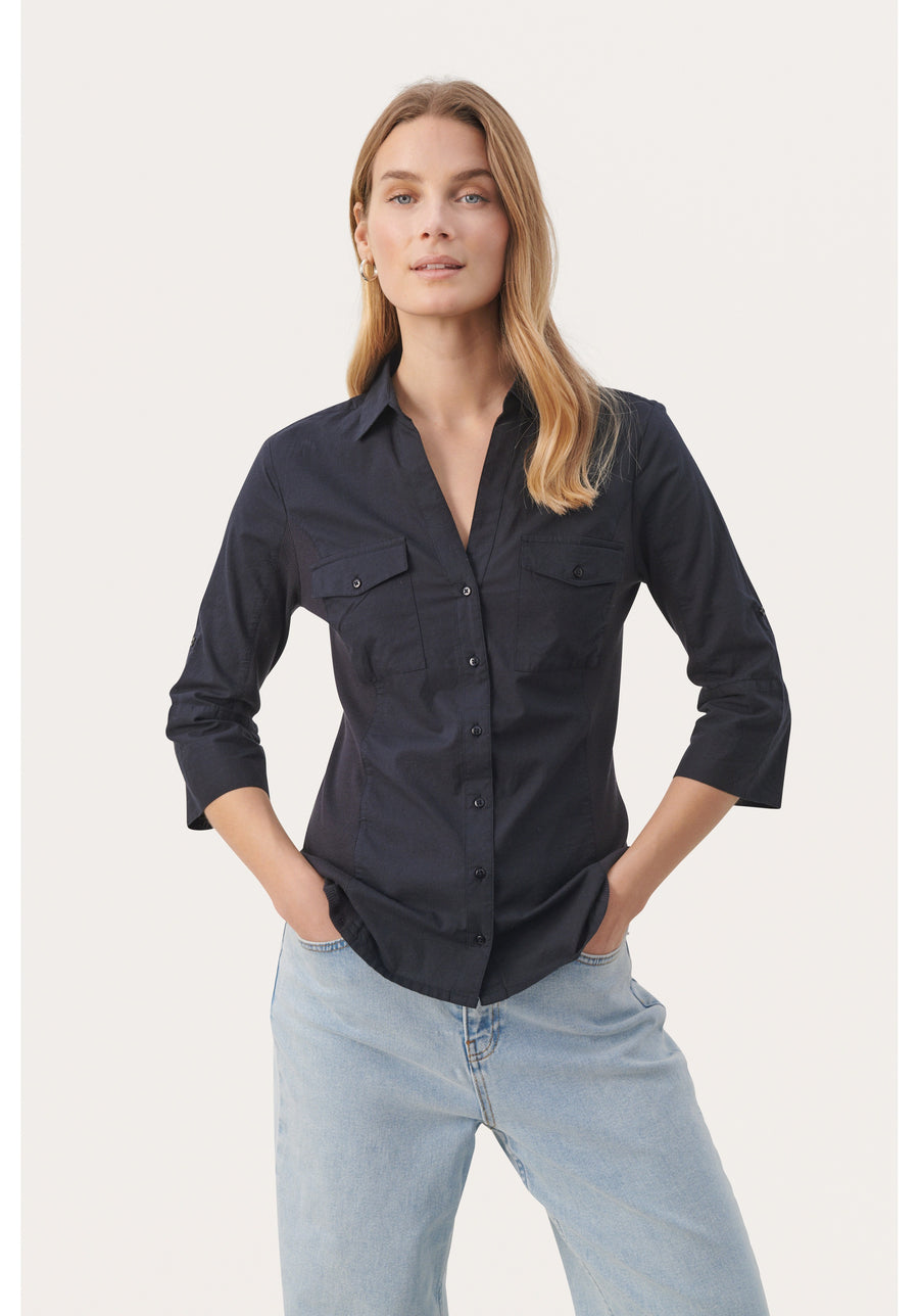 Part Two - Cortnia shirt - Navy blå