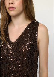 Soft Rebels - Audrey V-Neck top - Chocolate Plum