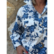 Gaspar - Aarhus Print Shirt - blå