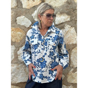 Gaspar - Aarhus Print Shirt - blå