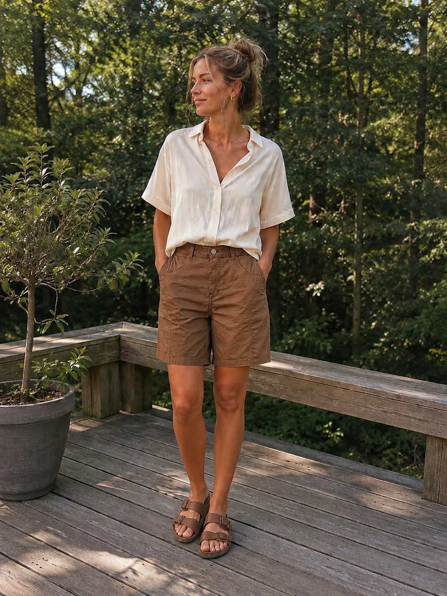 OM-HU - Marlo Shorts - Fango
