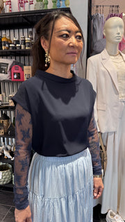 Imperial - Essential luxe top - Blu