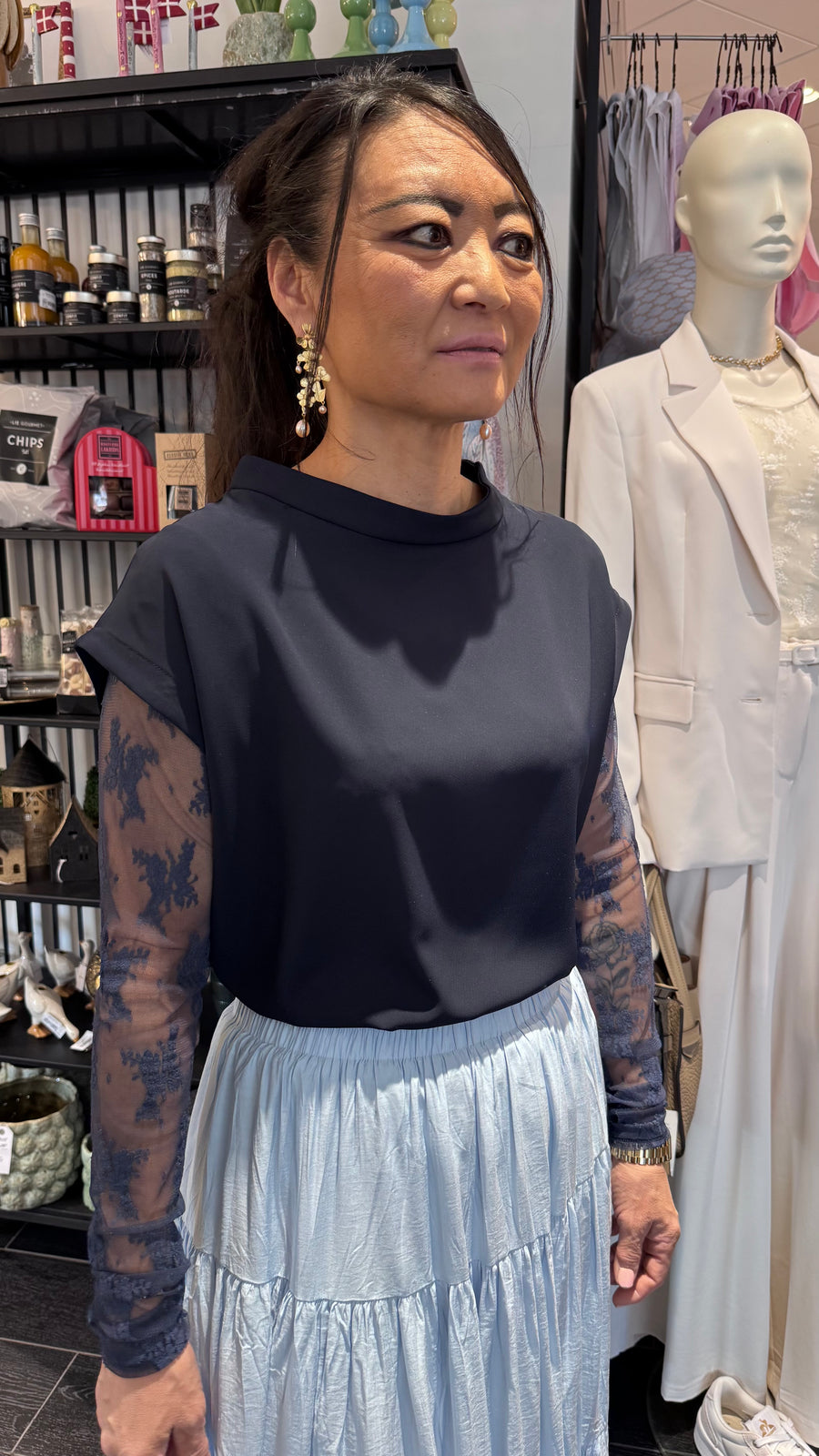 Imperial - Essential luxe top - Blu