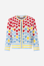 Rich & Royal - Jacquard Hearts Cardigan