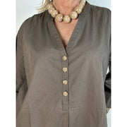 Gaspar - Mumbai Poplin dress - Brown