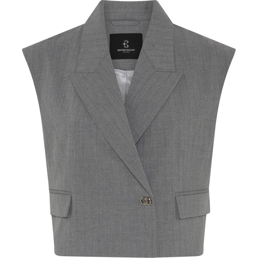 Bruuns Bazaar - Latania Linis waistcoat - Grey