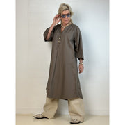 Gaspar - Mumbai Poplin dress - Brown