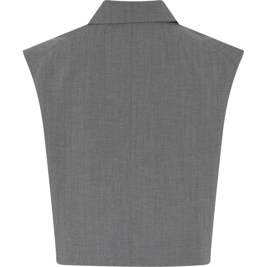 Bruuns Bazaar - Latania Linis waistcoat - Grey