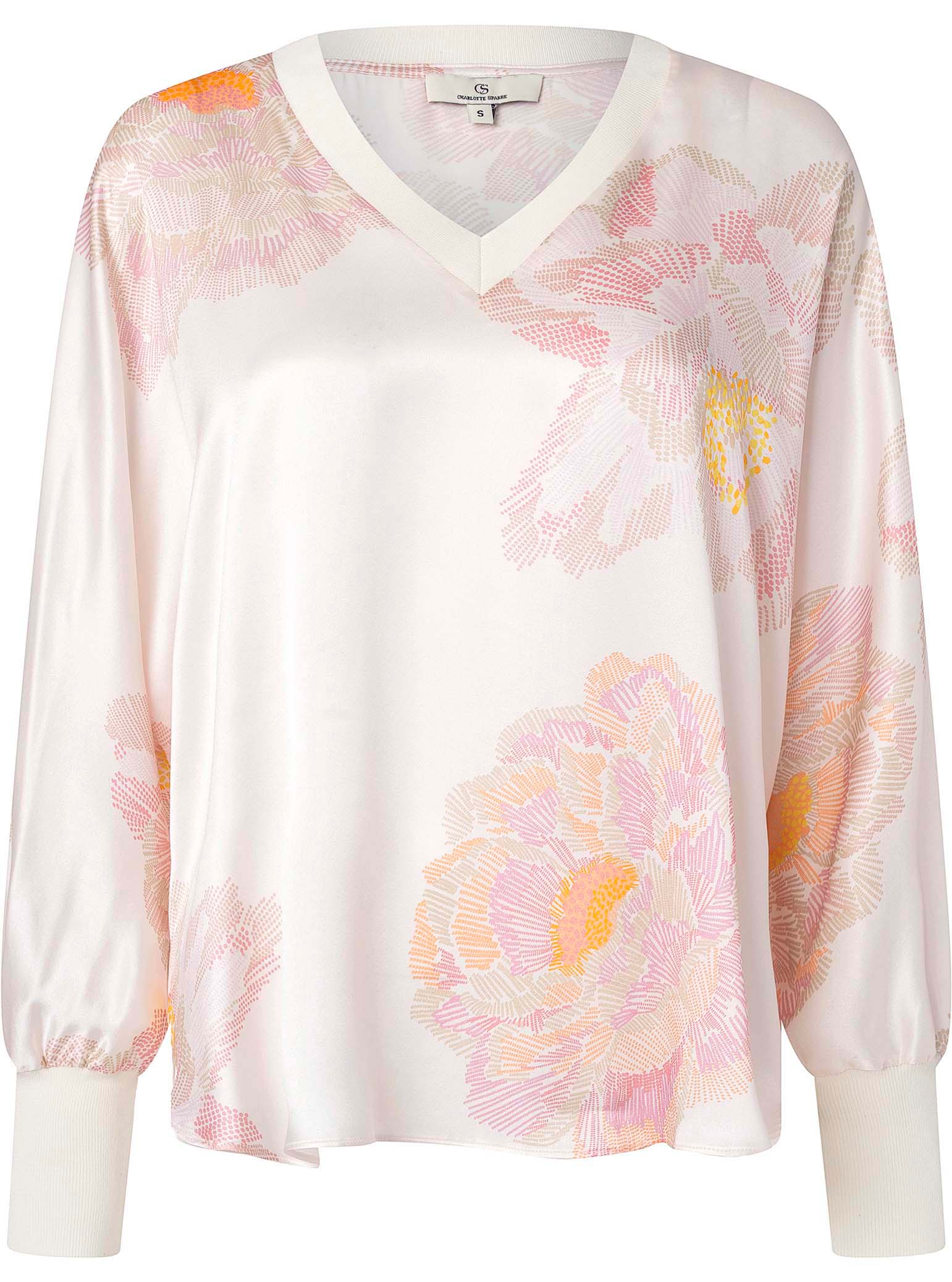 Charlotte Sparre - Dot flower V-rib - Cream