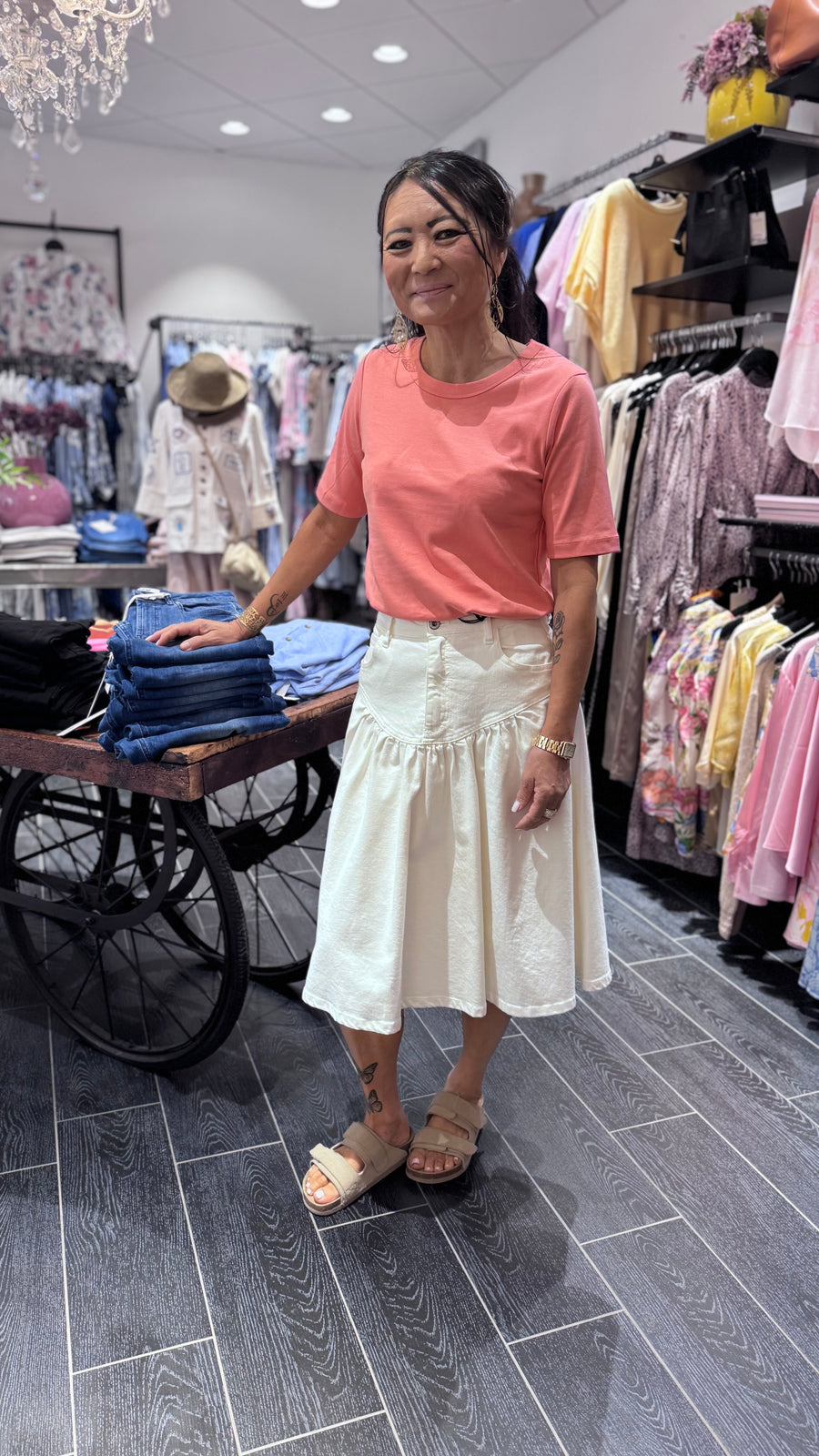 Please - Anne cotton skirt - White