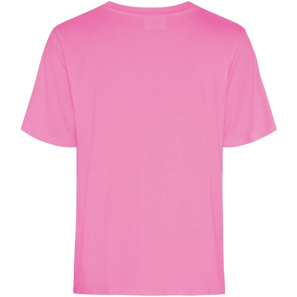 Isay - Gritt V-neck tee - Hot pink