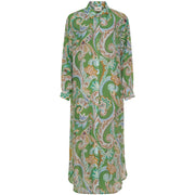Isay - Lotta shirt dress - Green paisley