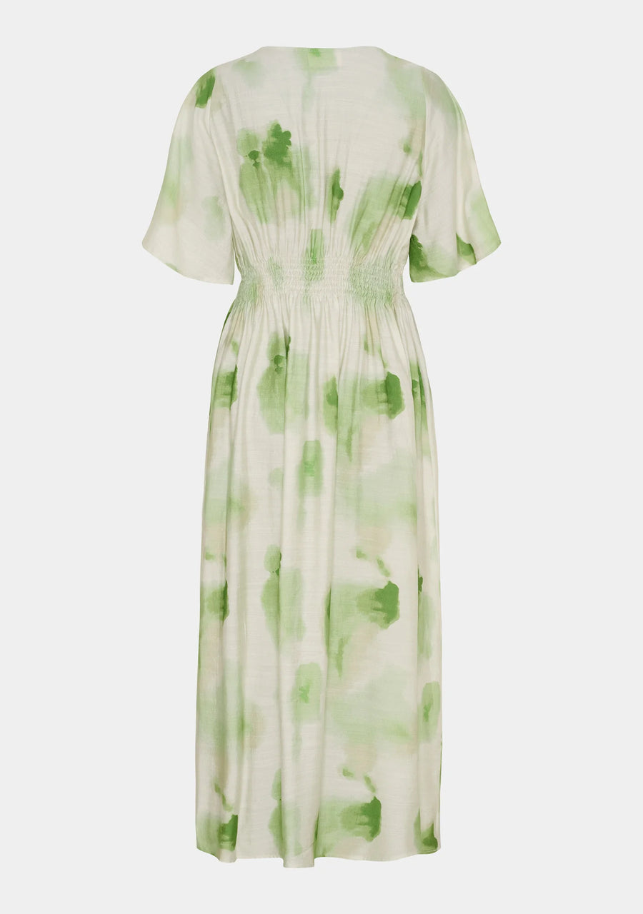 Isay - Ane stretch dress - Green watercolor