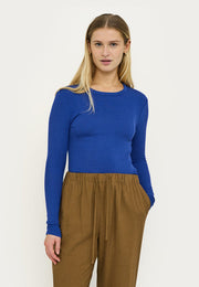 Soft Rebels - Fenja O-neck - Deep ultramarine