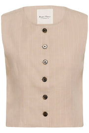 Part Two - Azania vest - Neutral pinstripe