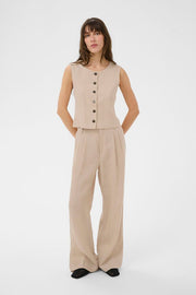 Part Two - Azania vest - Neutral pinstripe