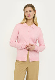 Soft Rebels - Marla collar cardigan knit - Bleached Mauve Melange