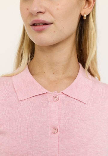Soft Rebels - Marla collar cardigan knit - Bleached Mauve Melange