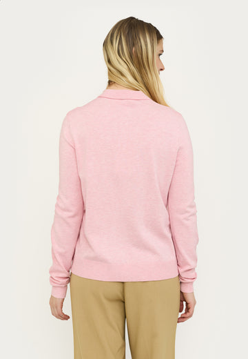 Soft Rebels - Marla collar cardigan knit - Bleached Mauve Melange