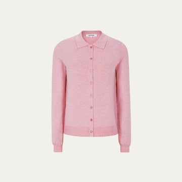 Soft Rebels - Marla collar cardigan knit - Bleached Mauve Melange