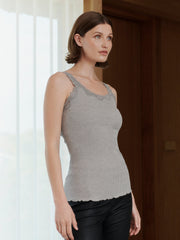 Rosemunde - Babette silk deep back - Light grey melange