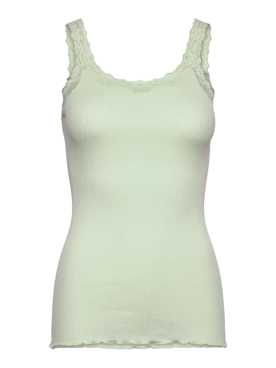 Rosemunde - Babette silk U-neck top - Green lily