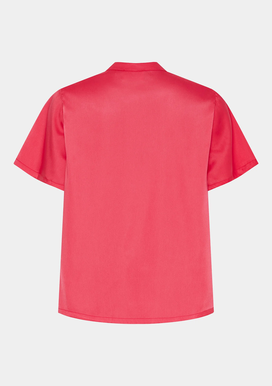 Isay - Melba V-Neck Blouse - Rasberry